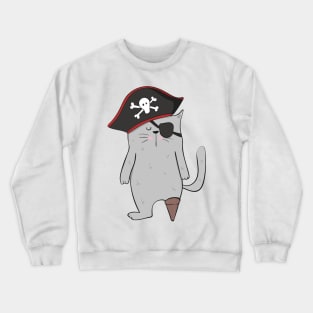Cat Pirate- Gift For Cat Lovers Crewneck Sweatshirt